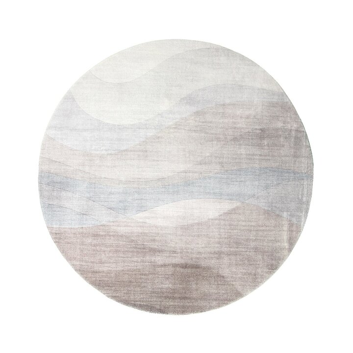 Rund Modern Matta - Field Taupe