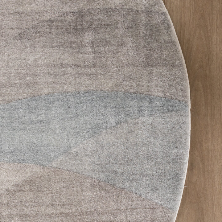 Rund Modern Matta - Field Taupe