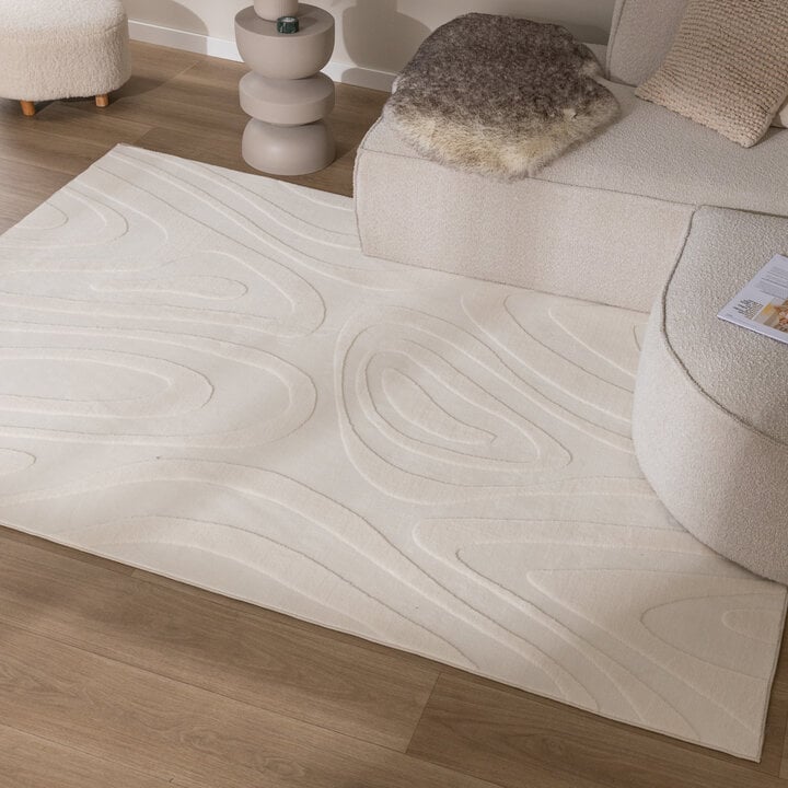 Skandinavisk Matta - Charm Shapes Vit