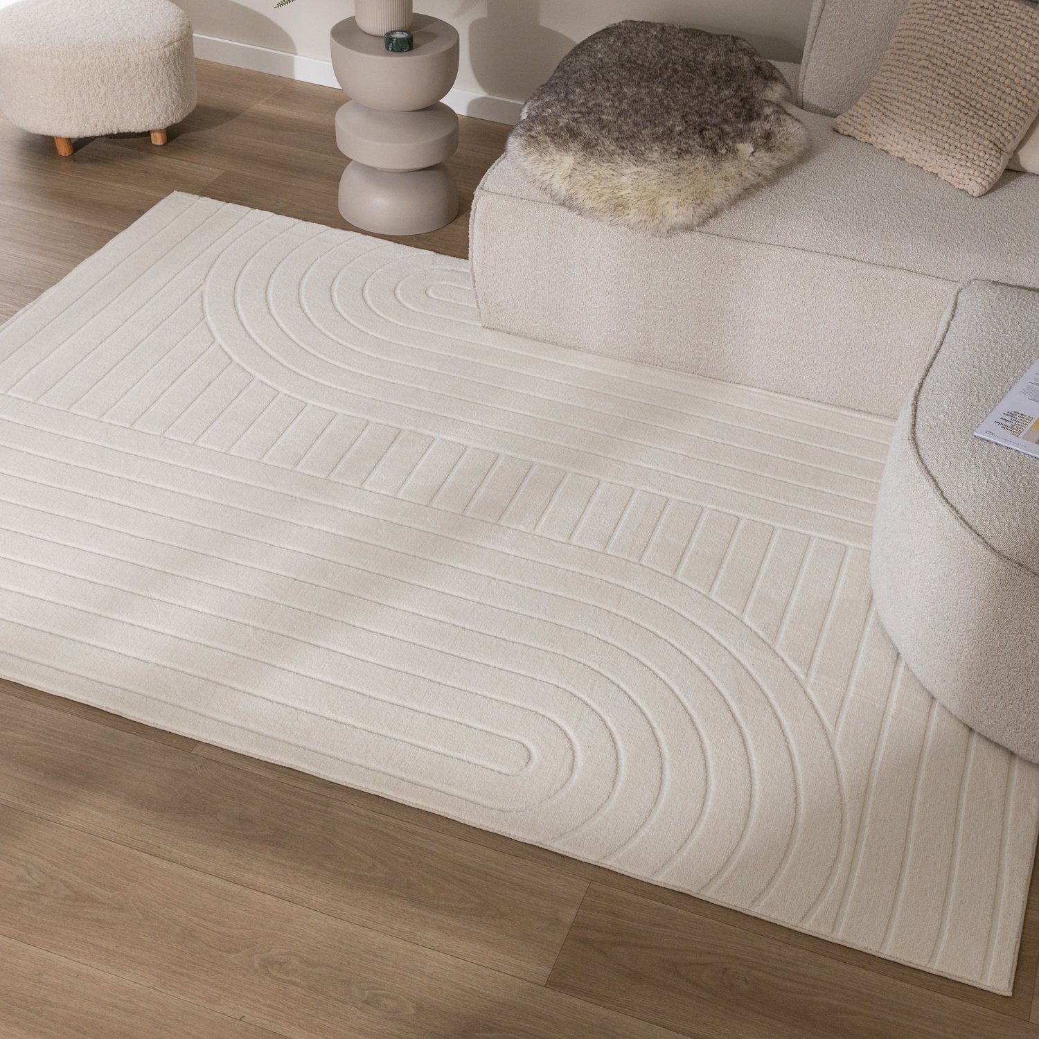 Skandinavisk Matta - Charm Arches Vit