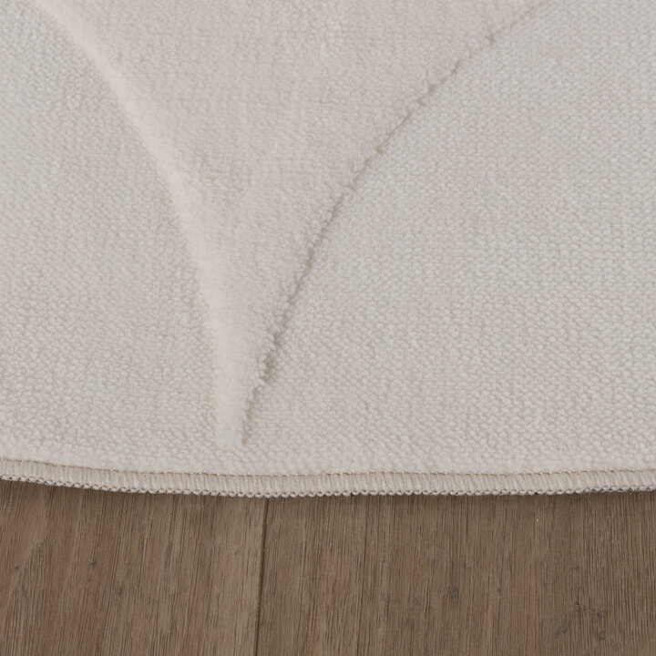 Rund Skandinavisk Matta - Charm Circles Vit