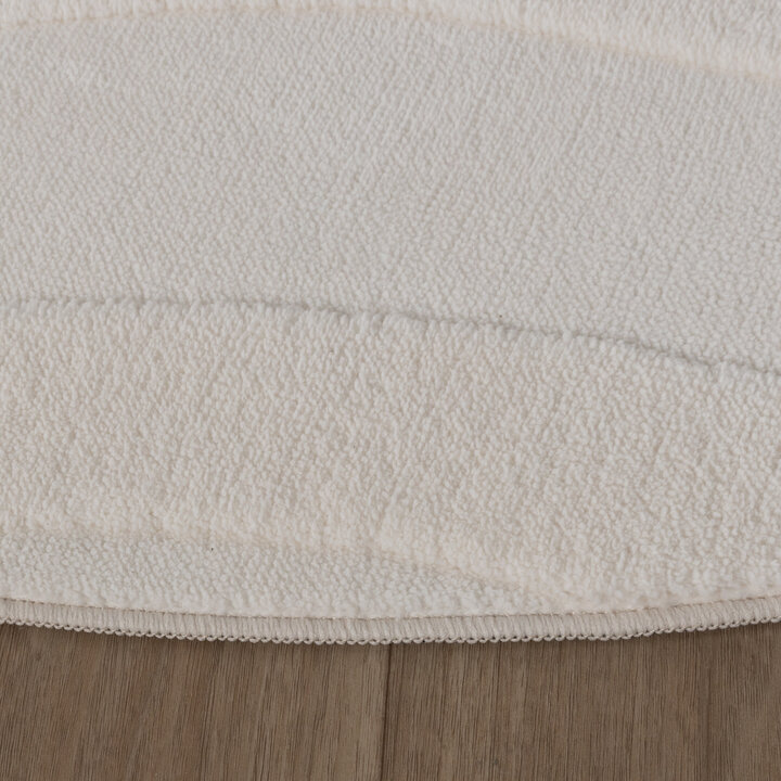 Rund Skandinavisk Matta - Charm Shapes Vit