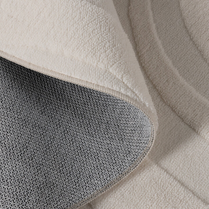 Rund Skandinavisk Matta - Charm Shapes Vit