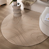 Rund Skandinavisk Matta - Charm Shapes Beige - thumbnail