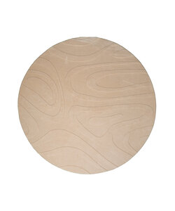 Rund Skandinavisk Matta - Charm Shapes Beige