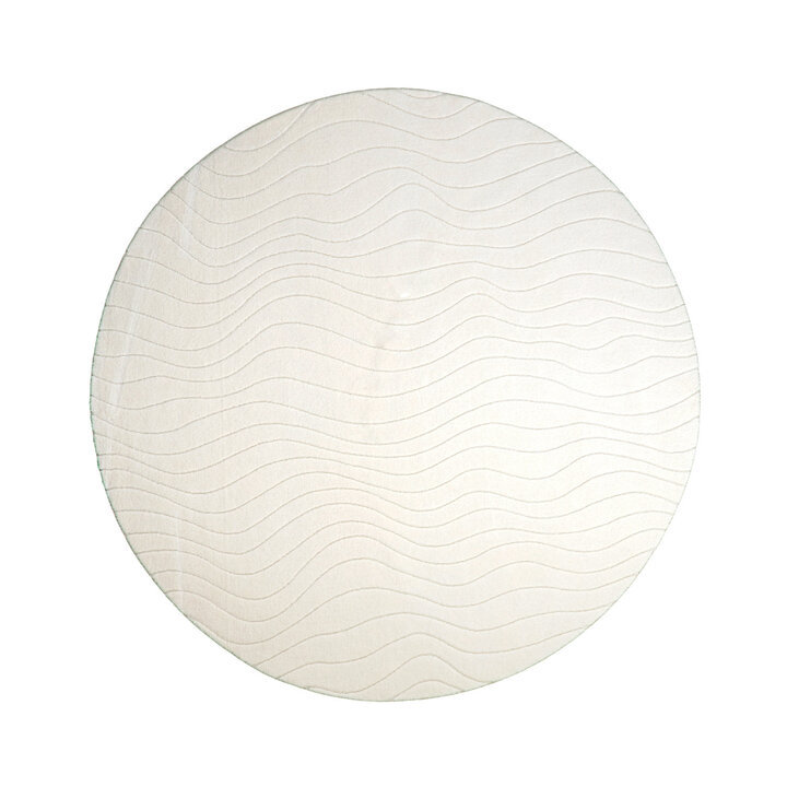 Rund Skandinavisk Matta - Charm Waves Vit