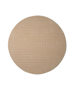 Rund Skandinavisk Matta - Charm Arches Beige
