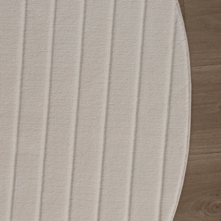 Rund Skandinavisk Matta - Charm Arches Vit