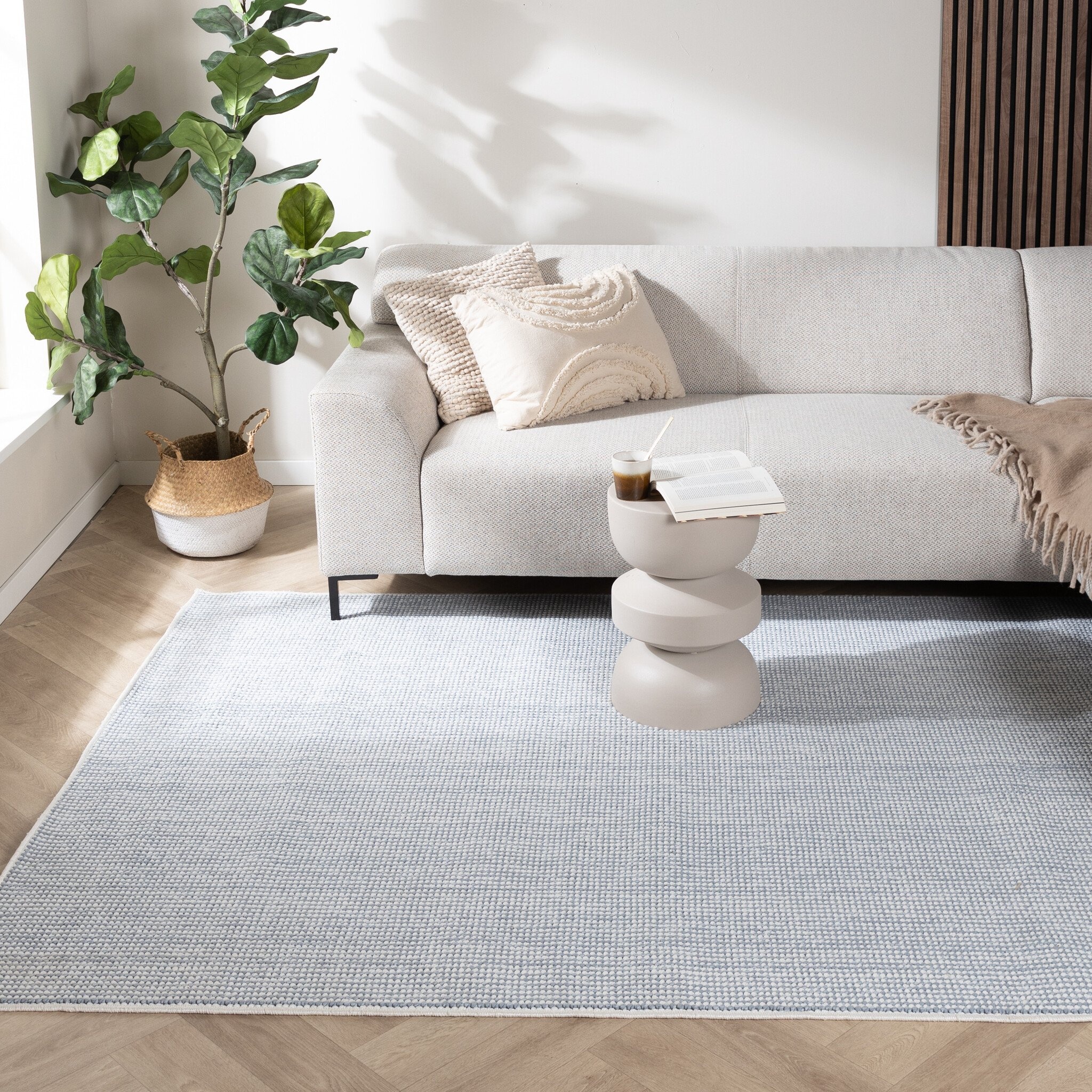 Hållbar Matta Med Låg Lugg - Lykke Ljusblå