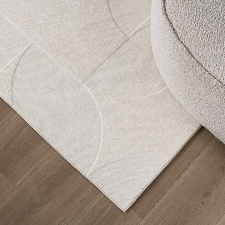 Skandinavisk Matta - Charm Circles Vit