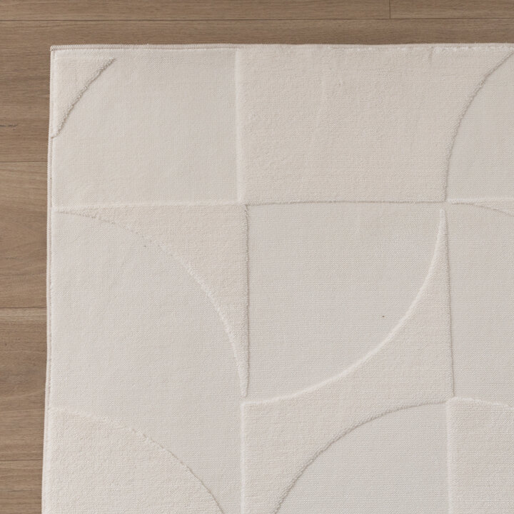 Skandinavisk Matta - Charm Circles Vit