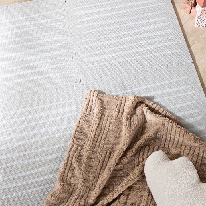 Pusselmatta Av Skum - Alfie Stripes Grå