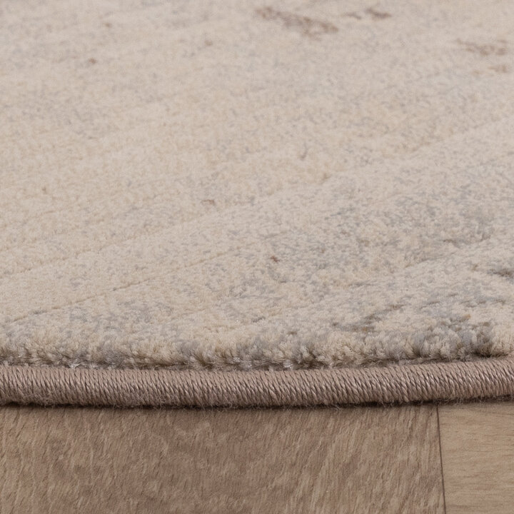 Rund Abstrakt Matta - Xavier Scratch Taupe/Grå