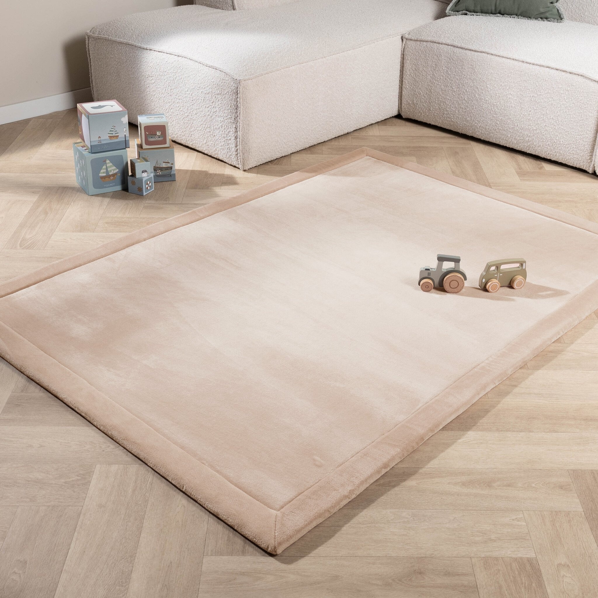 Tvättbar Lekmatta - Jip Beige
