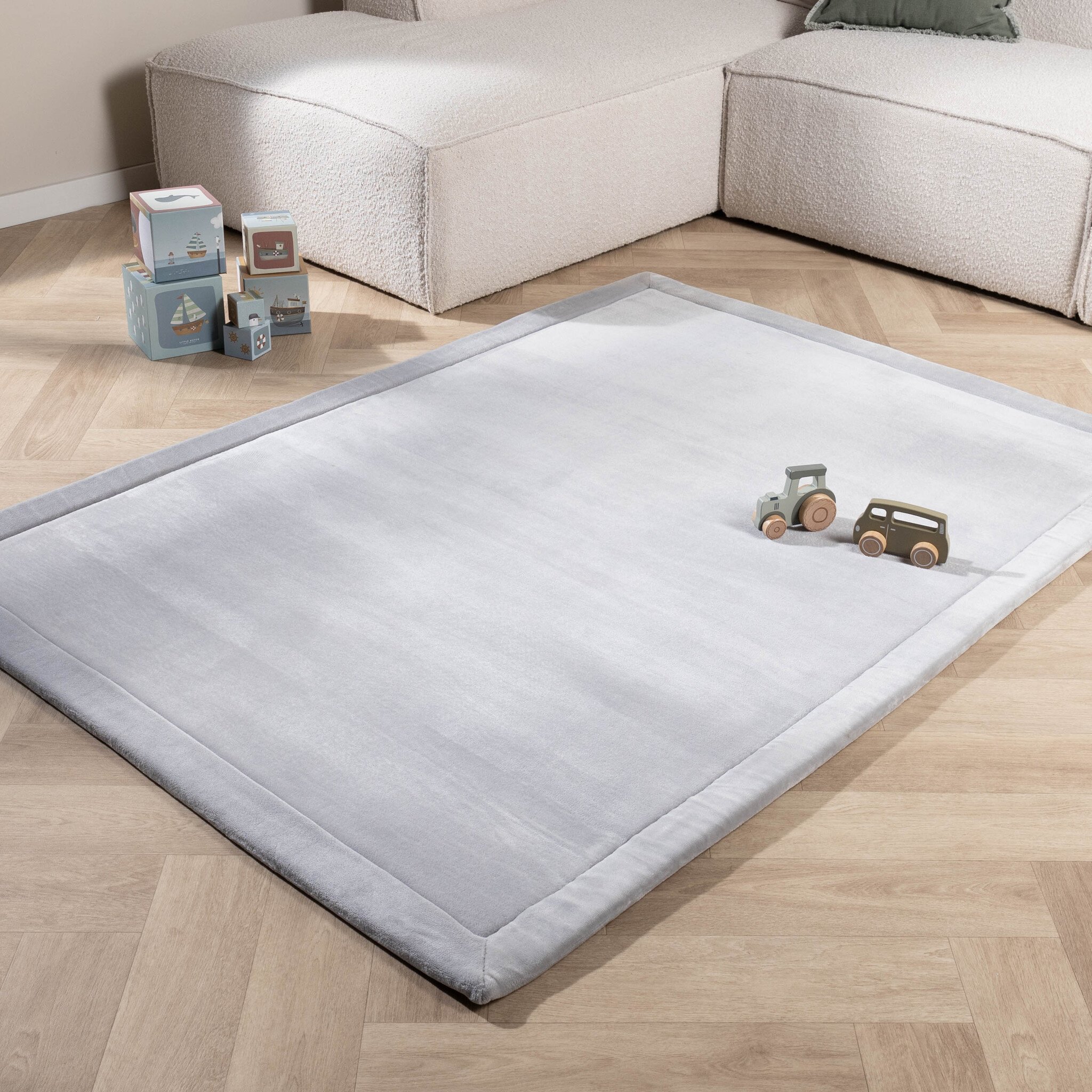 Tvättbar Lekmatta - Jip Grå