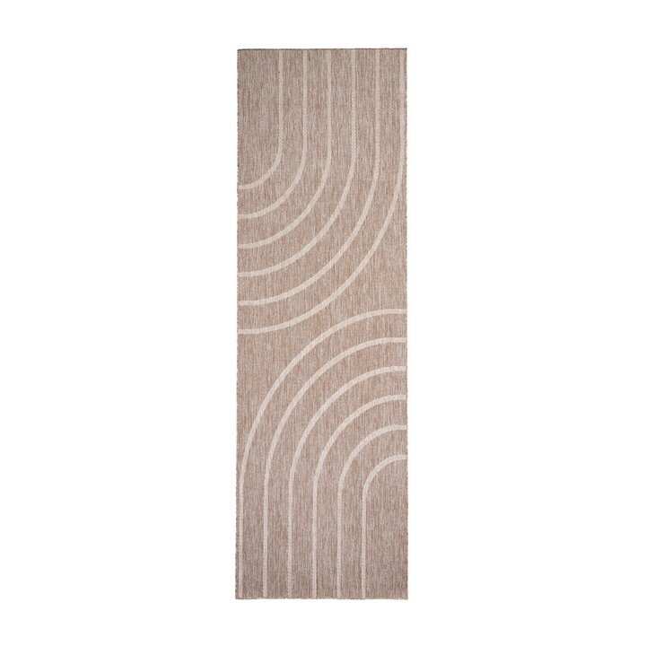 Balkongmatta - Sierra Curves Beige/Gräddvit