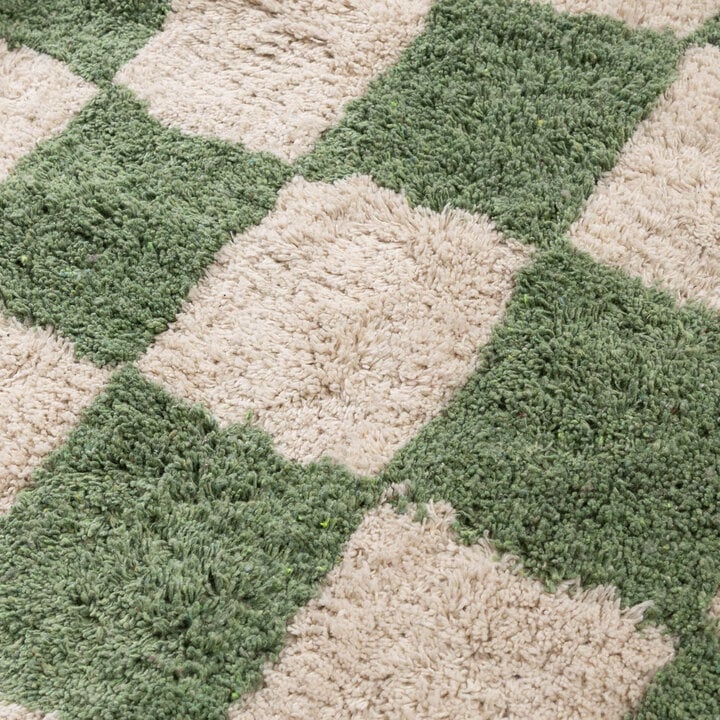 Retromatta - Gambit Grön/Vit