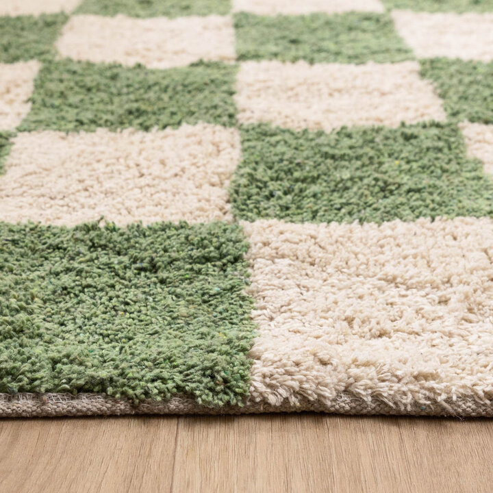 Retromatta - Gambit Grön/Vit