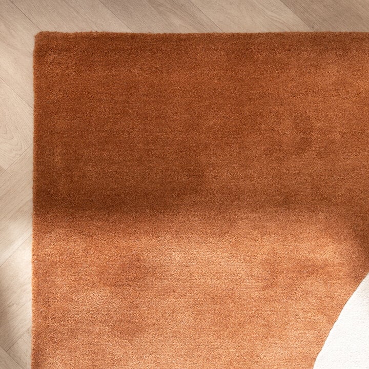 Abstrakt Matta I Ull - Clarice Terrakotta