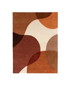 Abstrakt Matta I Ull - Clarice Terrakotta