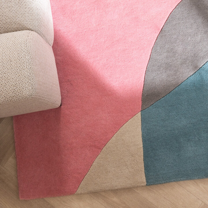 Abstrakt Matta I Ull - Clarice Flerfärgad