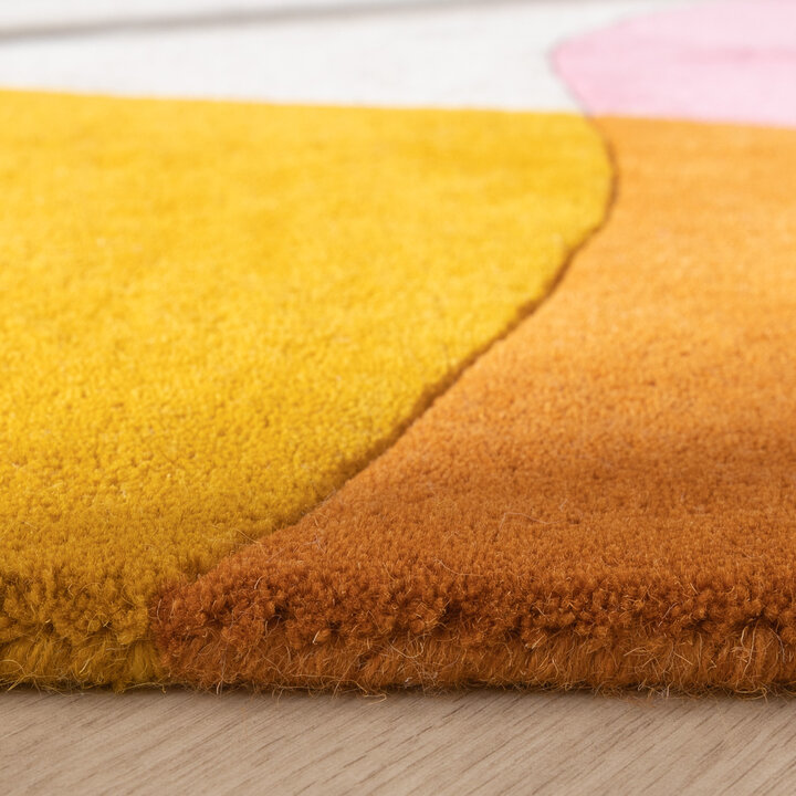 Abstrakt Matta I Ull - Clarice Flerfärgad