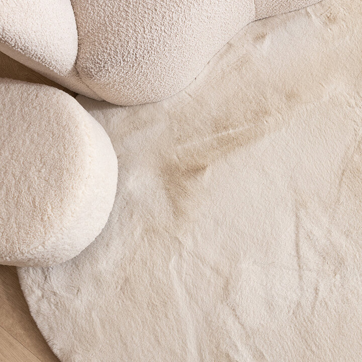 Mjuk Matta Med Hög Lugg - Comfy Supreme Pebble Gräddvit