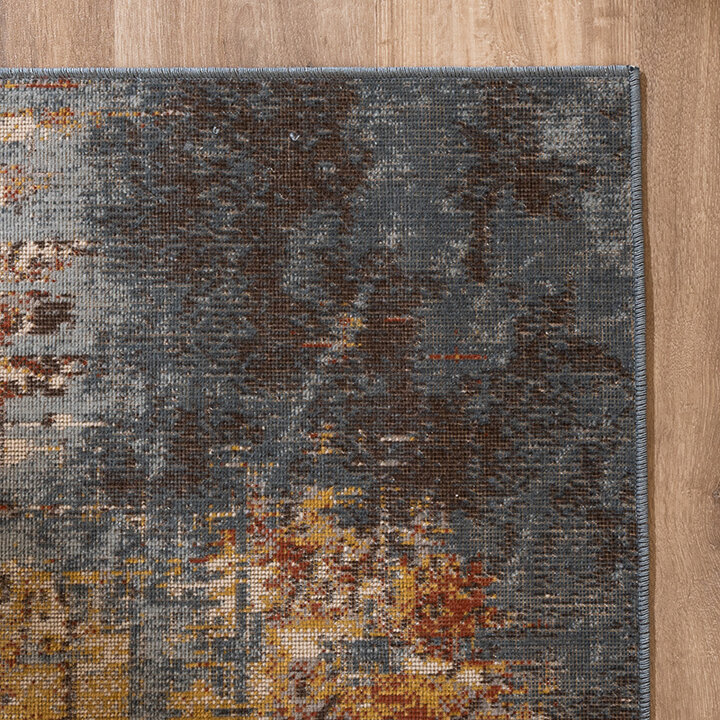 Modern Matta - Bush Blå/Flerfärgad