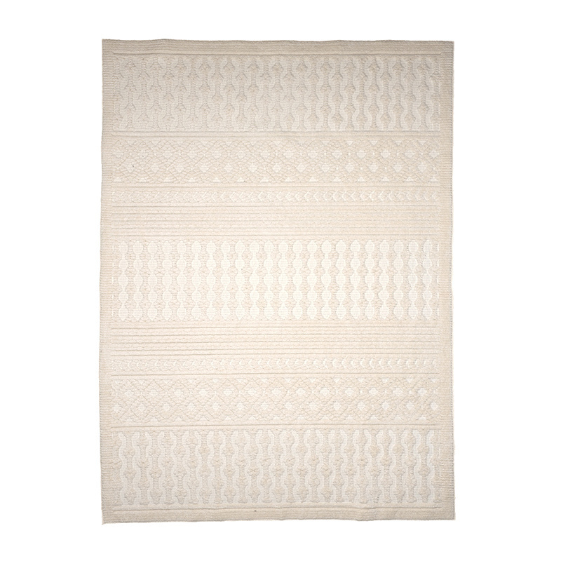 Tvättbar Matta - Dunya Geo Vit - sfeer