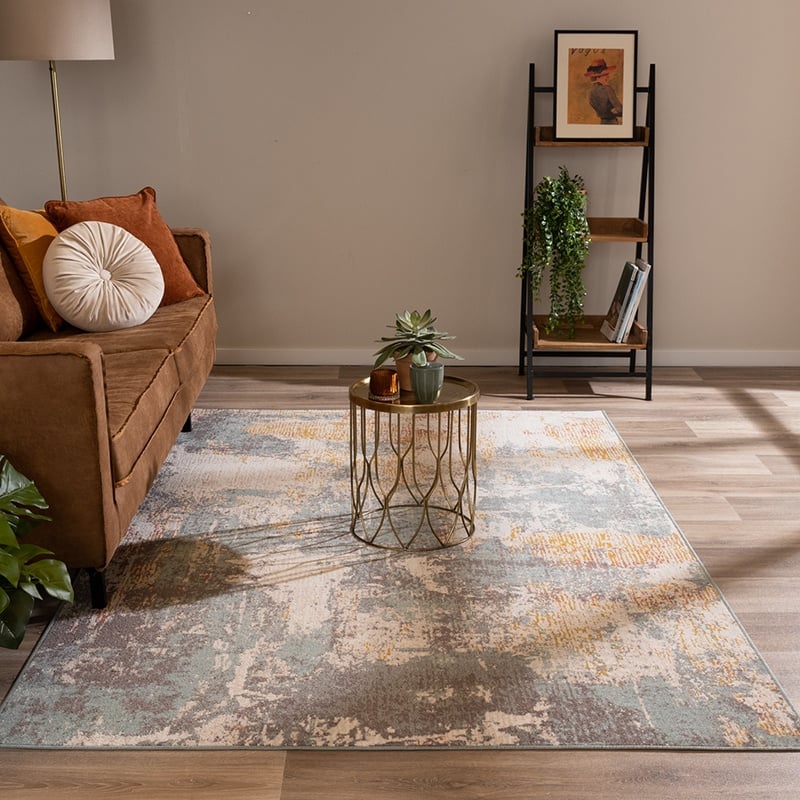 Modern Matta - Bush Turkos/Gräddvit