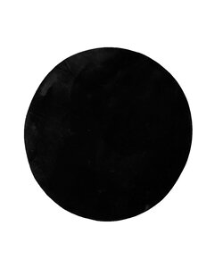 Rund Matta Med Låg Lugg - Cozy Svart