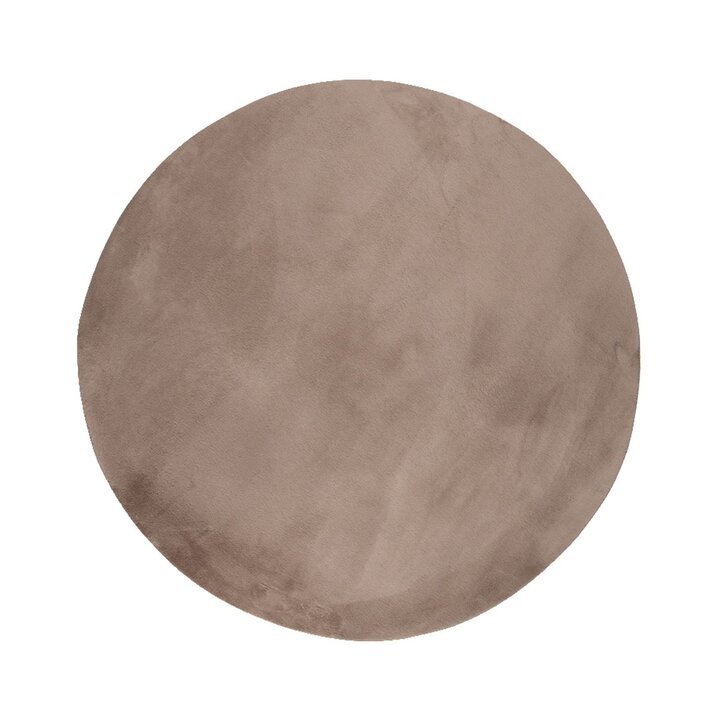 Rund Matta Med Låg Lugg - Cozy Taupe