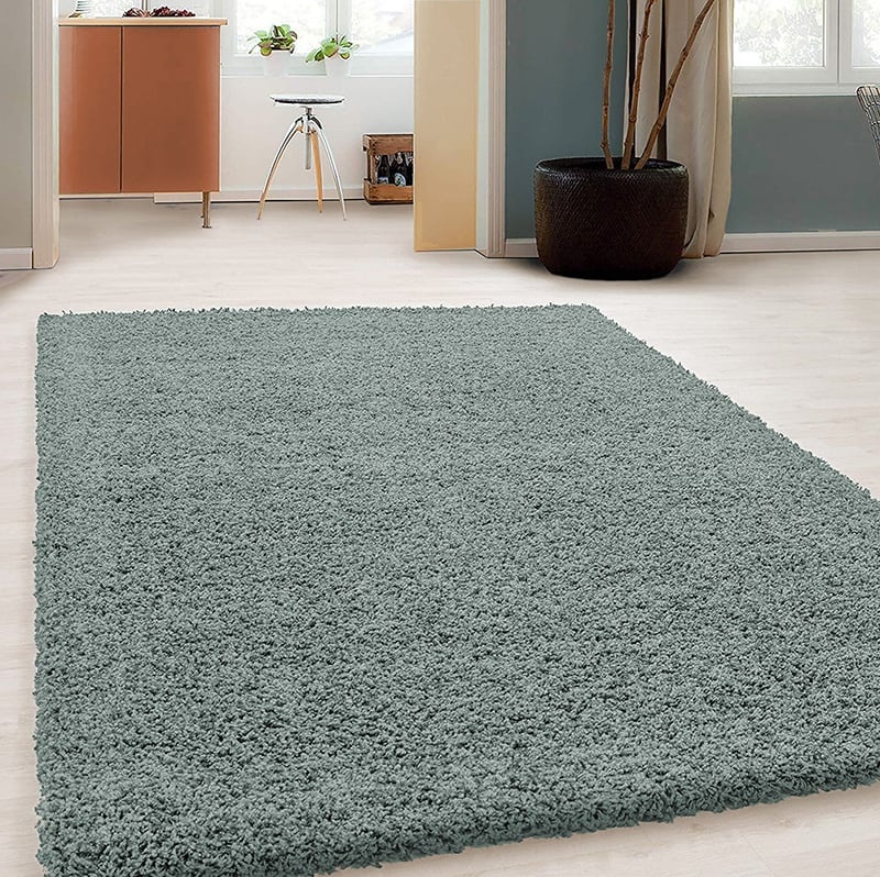Matta Med Hög Lugg - Solid Blågrön