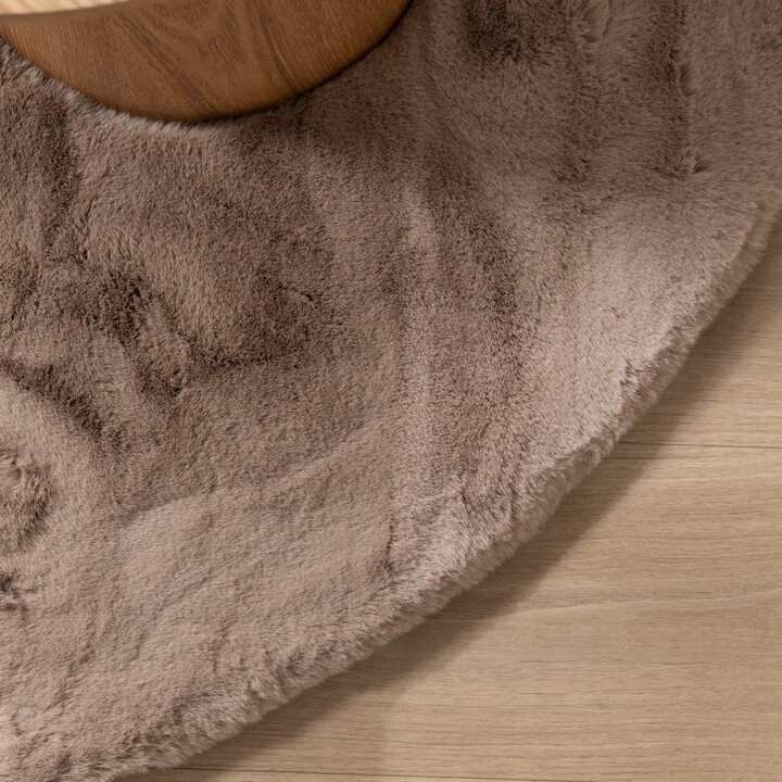 Oval Matta Med Hög Lugg - Comfy Supreme Taupe