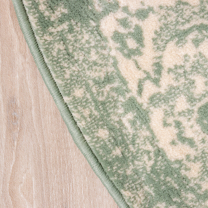 Rund Matta I Vintagestil - Wonder Grön