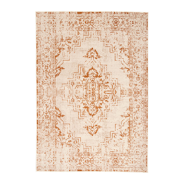 Matta I Vintagestil - Spring Ethnic Gräddvit/Terrakotta