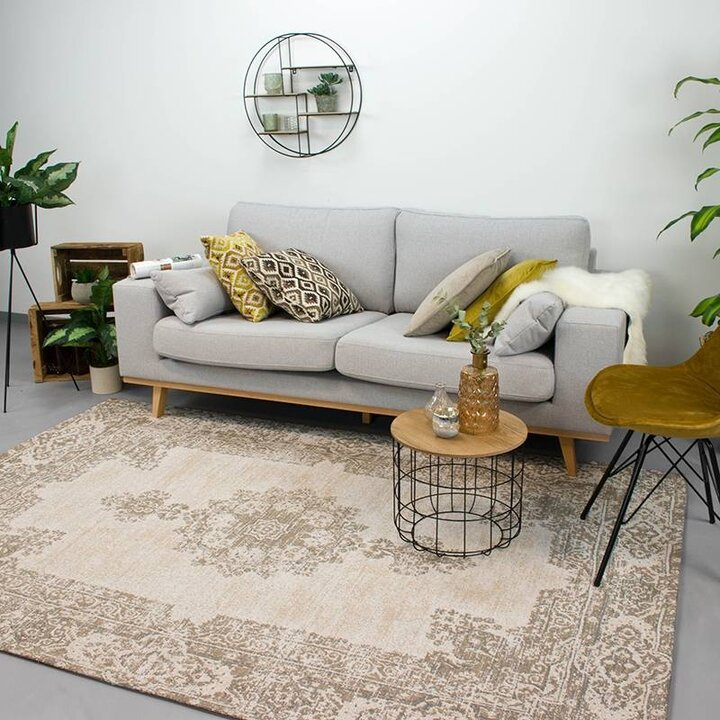 Matta I Vintagestil - Dreams Gräddvit/Sand