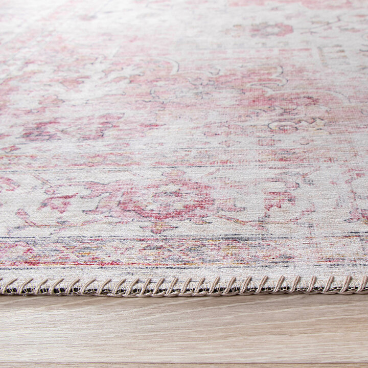 Matta I Vintagestil - Lago Röd/Rosa