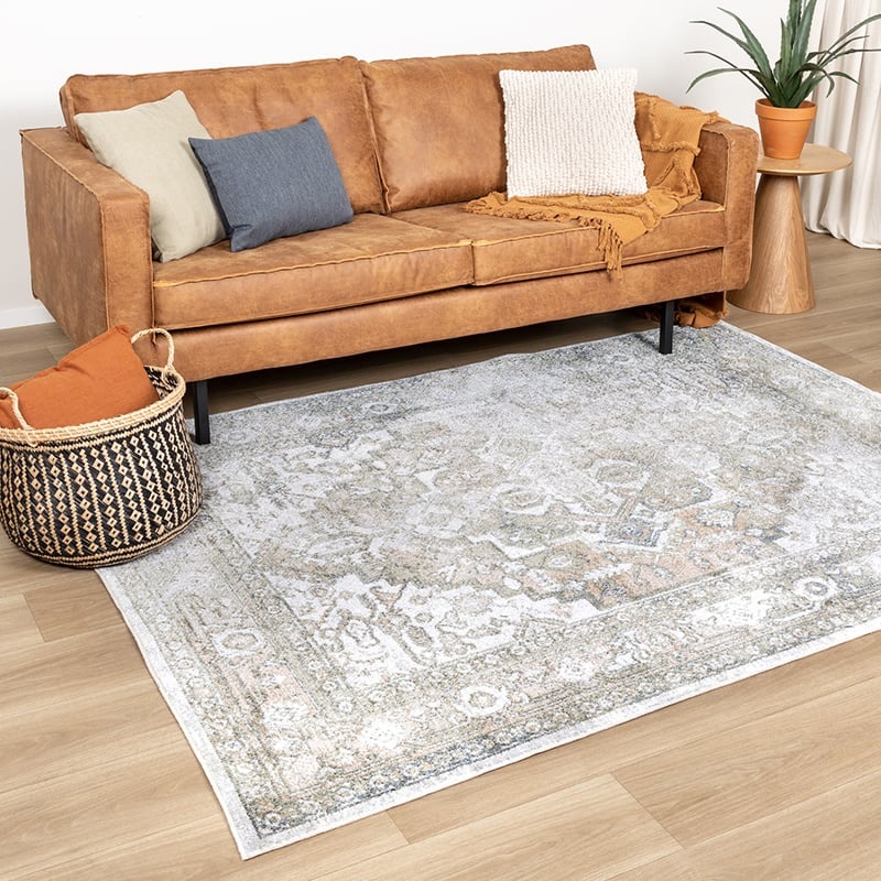 Tvättbar Matta - Nova Aztec Olivgrön