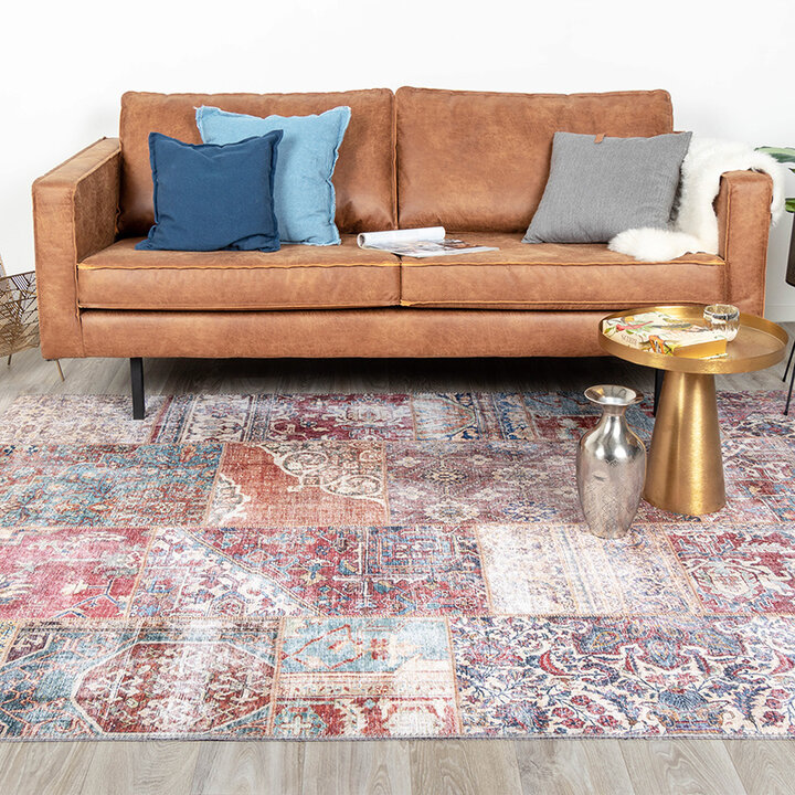 Lapptäckesmatta  - Azara Patchwork Röd