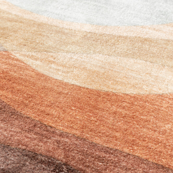 Rund Modern Matta - Field Terrakotta