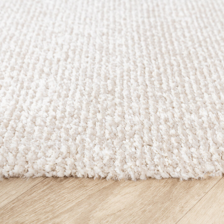 Matta Med Hög Lugg - Serene Shapes Gräddvit