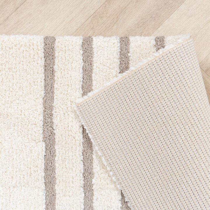 Matta Med Hög Lugg - Serene Shapes Gräddvit