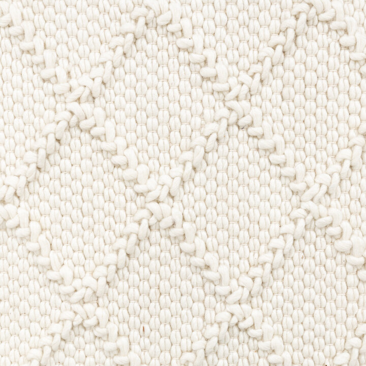 Vävd Matta I Ull - Knit Gräddvit