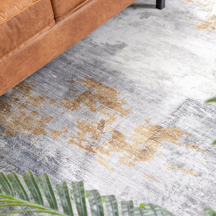 Modern Matta - Strong Grå/Gul