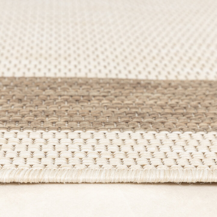 Utomhusmatta I Jute - Nomad Edge Gräddvit