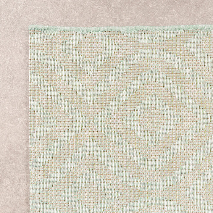 Fyrkantig Utomhusmatta - Summer Retro Mintgrön