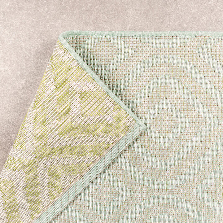 Fyrkantig Utomhusmatta - Summer Retro Mintgrön