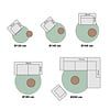 Rund Lapptäckesmatta - Spring Patchwork Gul/Taupe - thumbnail 6