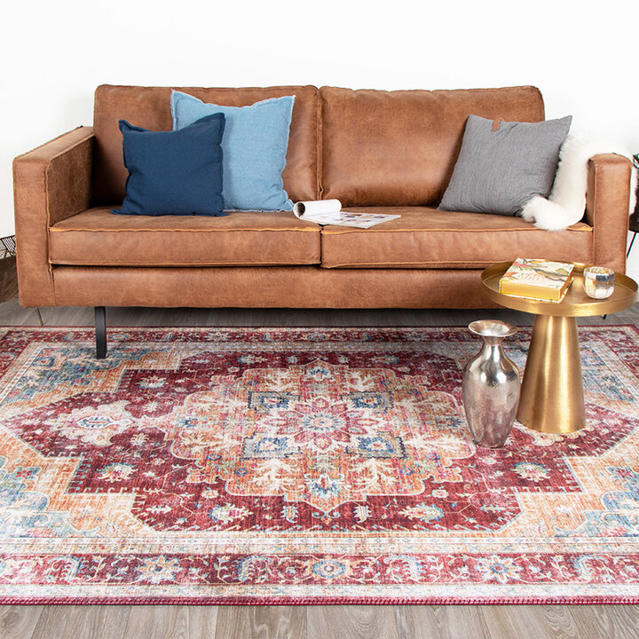 Matta I Vintagestil - Azara Röd